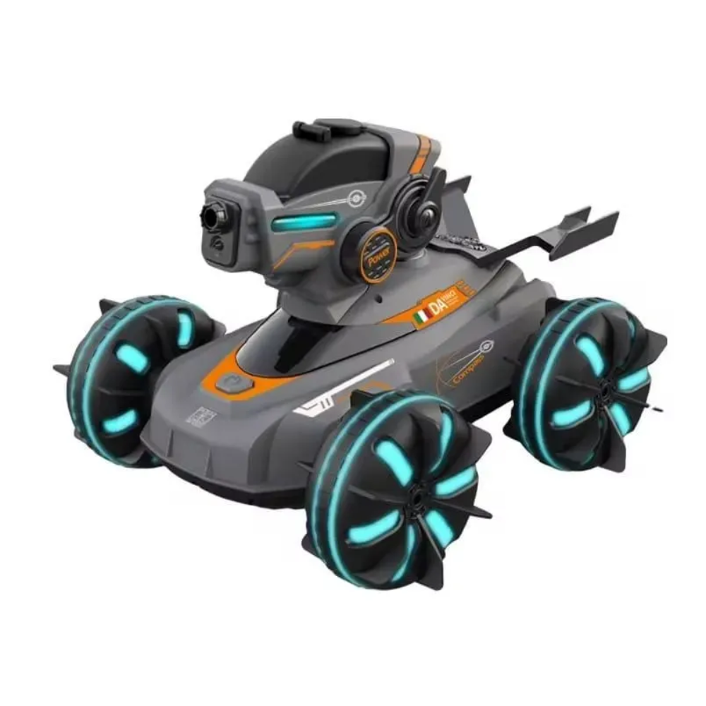 Carro RC Anfibio con Cámara y Luces LED – Vehículo Todo Terreno 4x4 de Alta Velocidad
